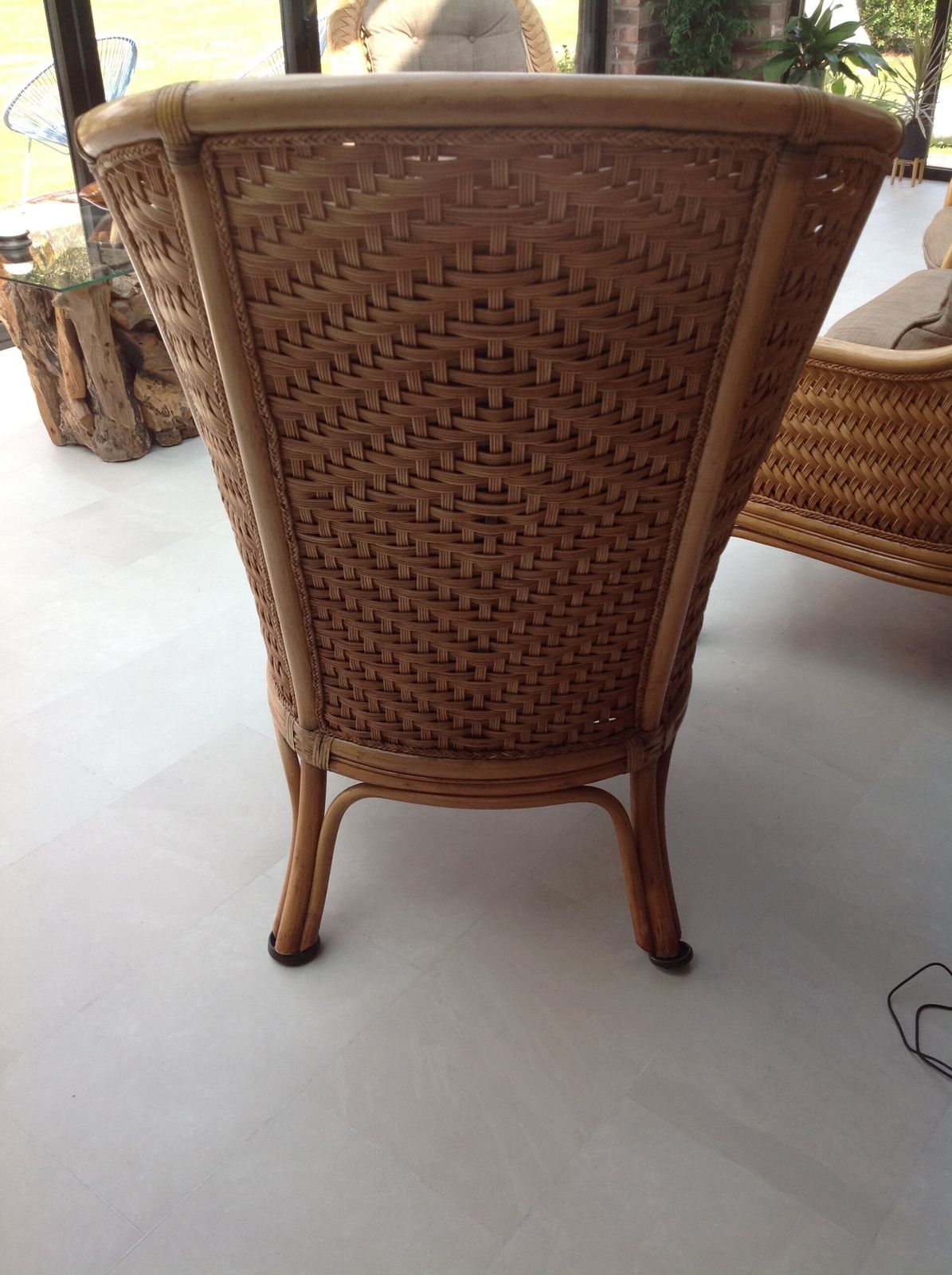 Conservatory Suite, Leather Bound Cane Furniture photo Furniture