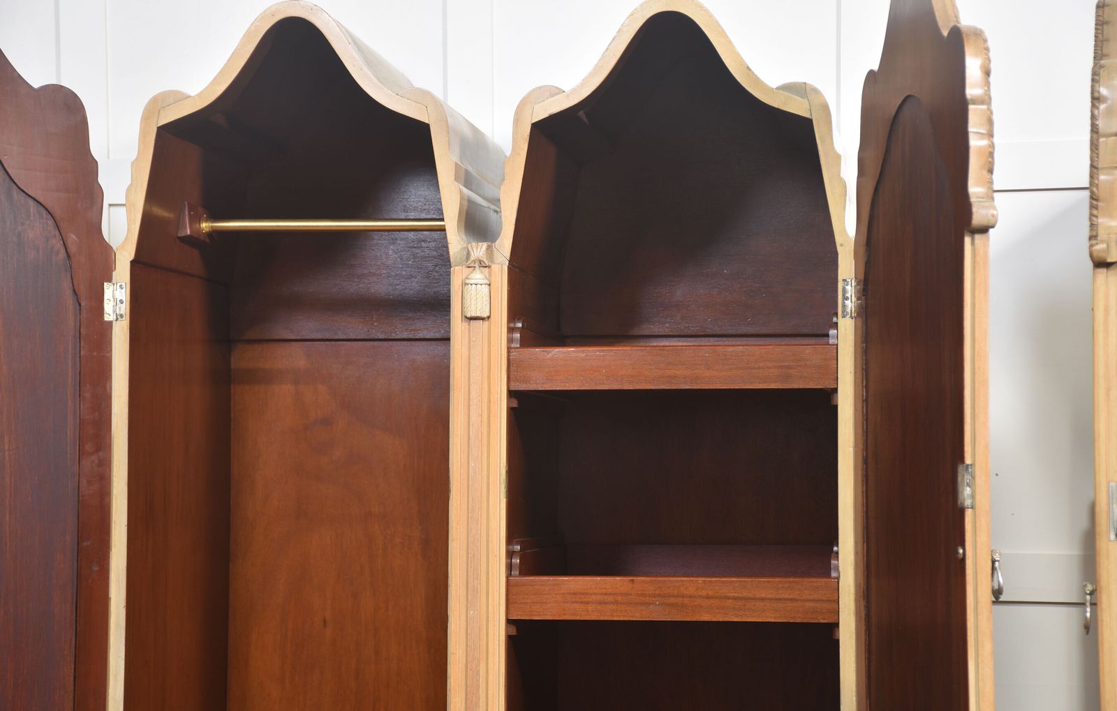 photo furniture Near Pair Of Walnut Wardrobes