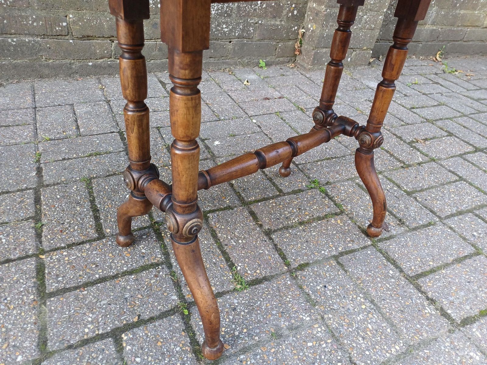 photo for sale Antique Mahogany Victorian Drop Leaf Sutherland Pembroke Side Table C1880 Compact Occasional Lamp Table With Turned Legs Occasional
