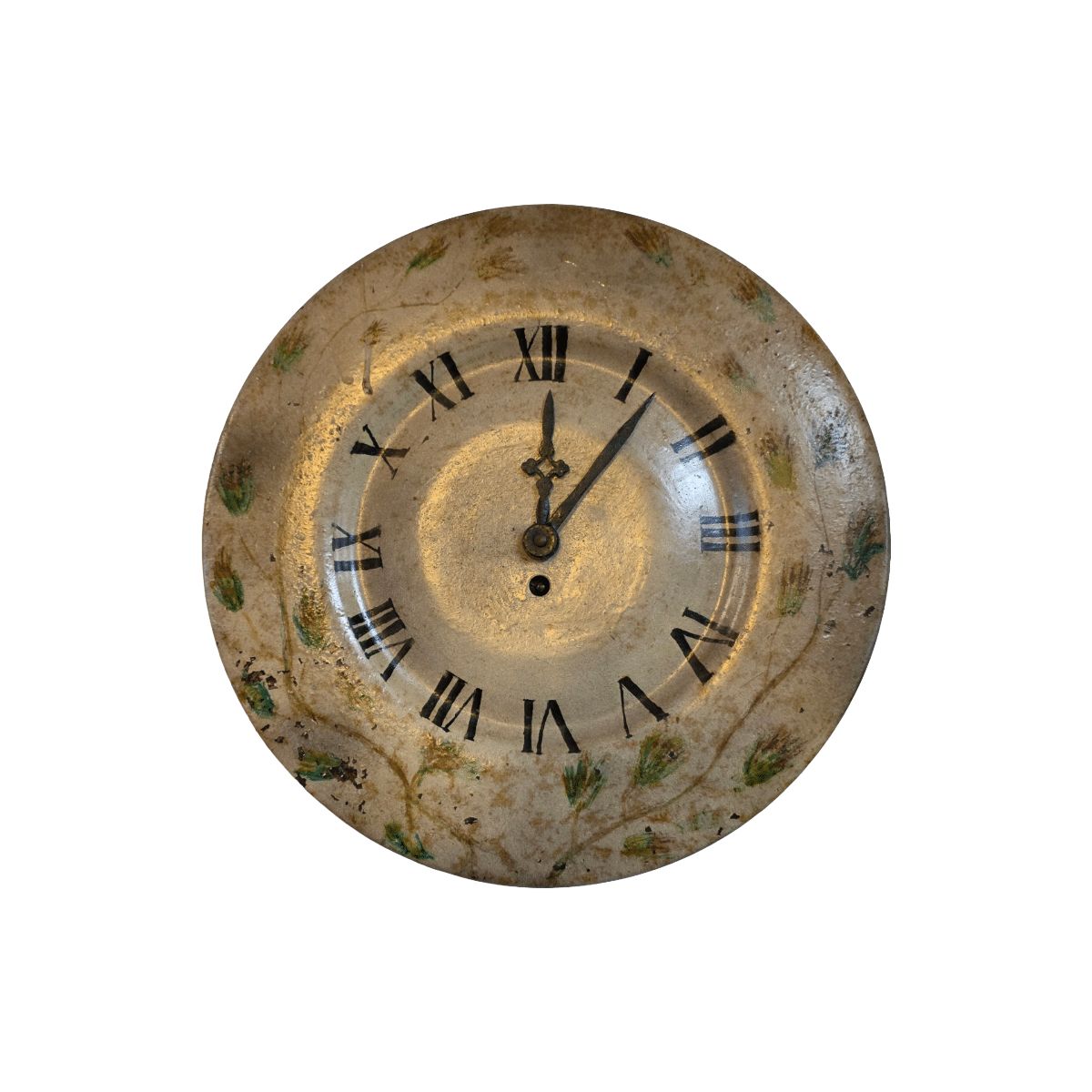Antique Painted French Kitchen Clock Japy, Late 1800s