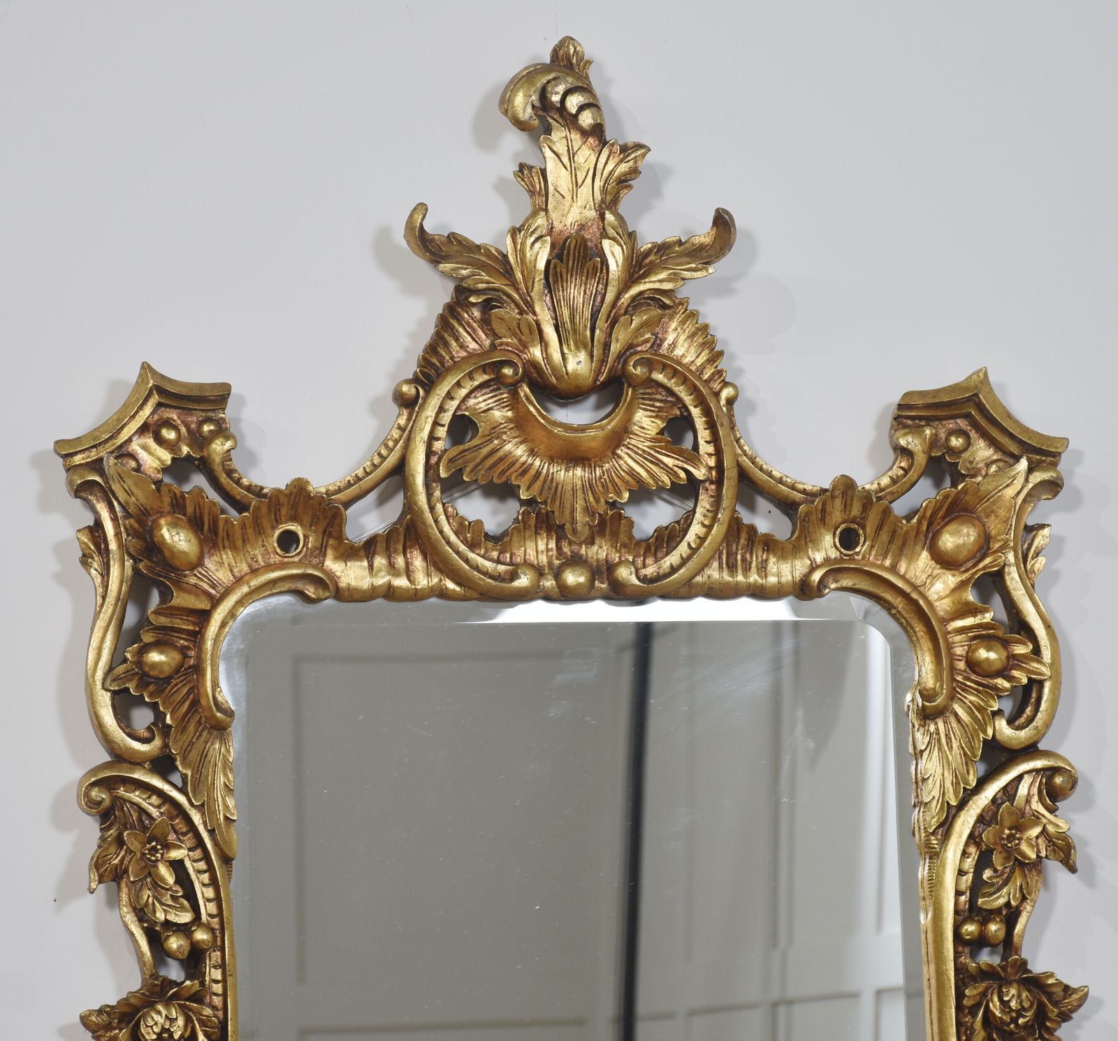 Pair Of Baroque Style Carved And Gilded Mirrors photo Home Decor