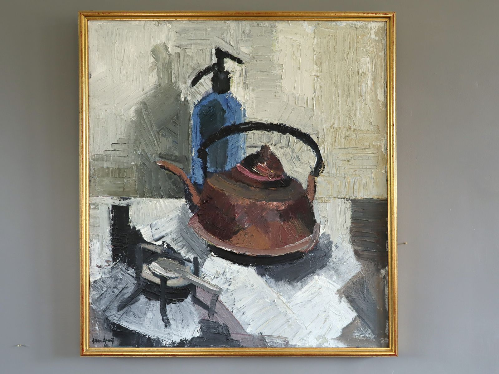The Kettle Oil Painting, Mid 20th Century