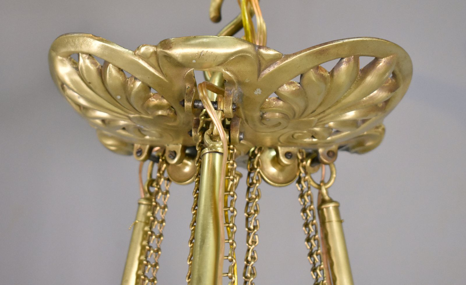 Very Large French Chandelier In Bronze & Opaline Napoleon III Period photo buy