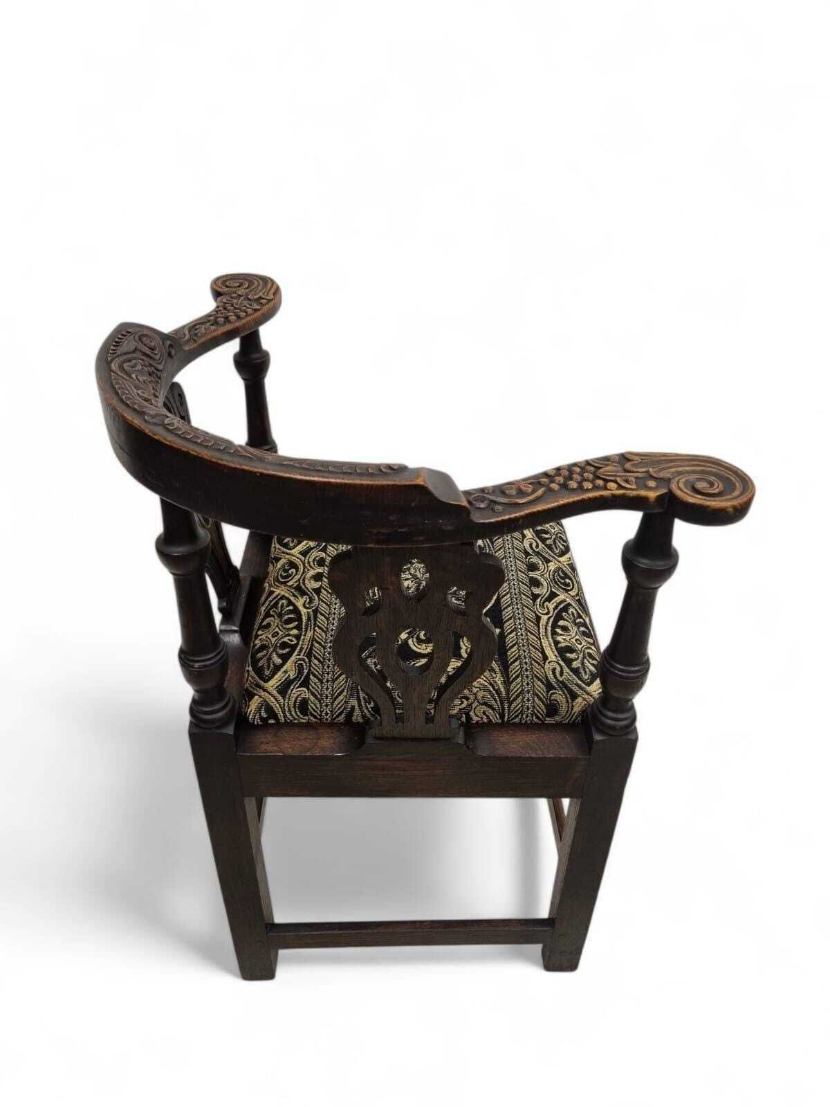 Antique Carved Corner Chair / C.1900 photo 320.0