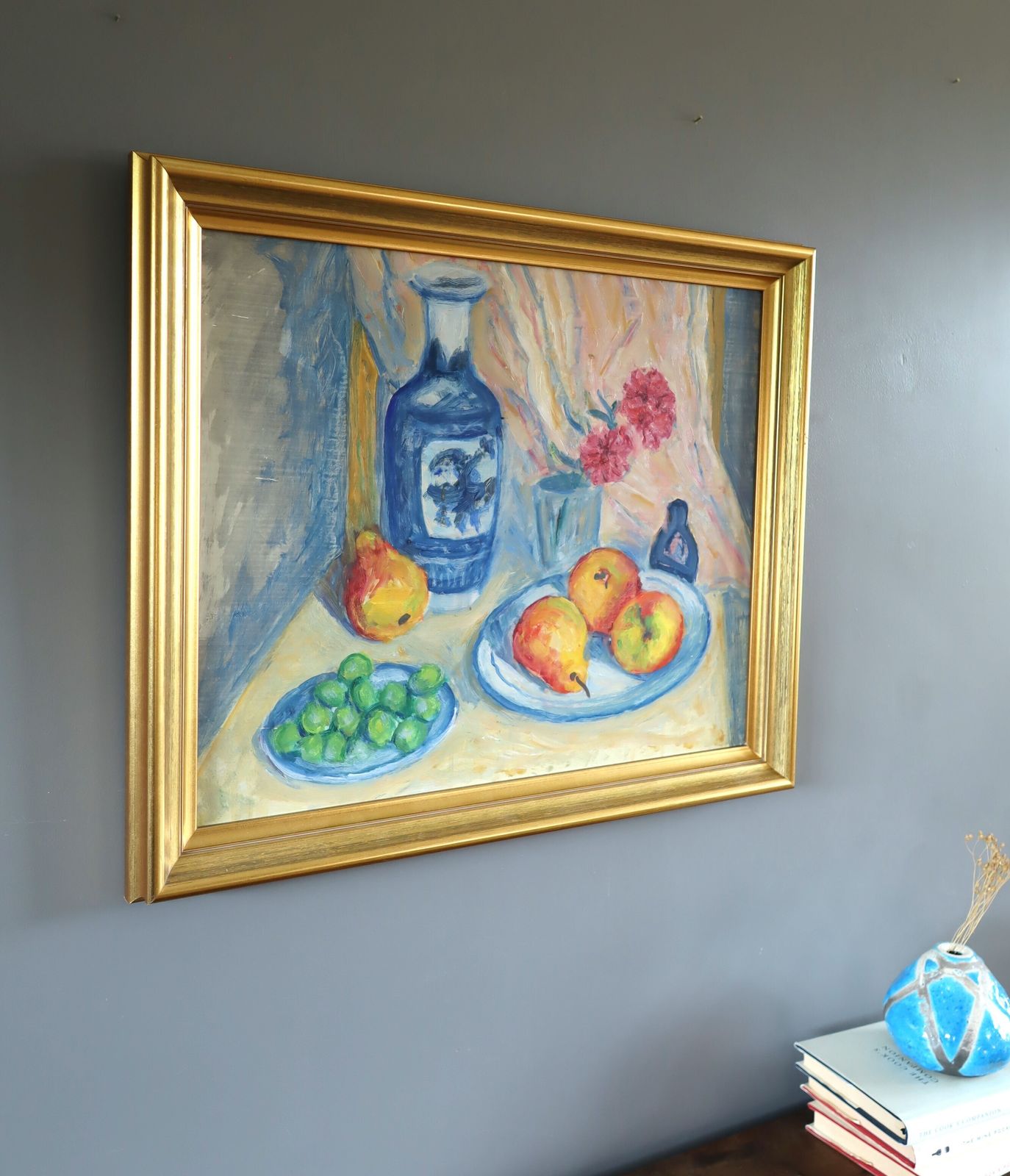 Fruit & Vase On A Table  Oil Painting photo for sale