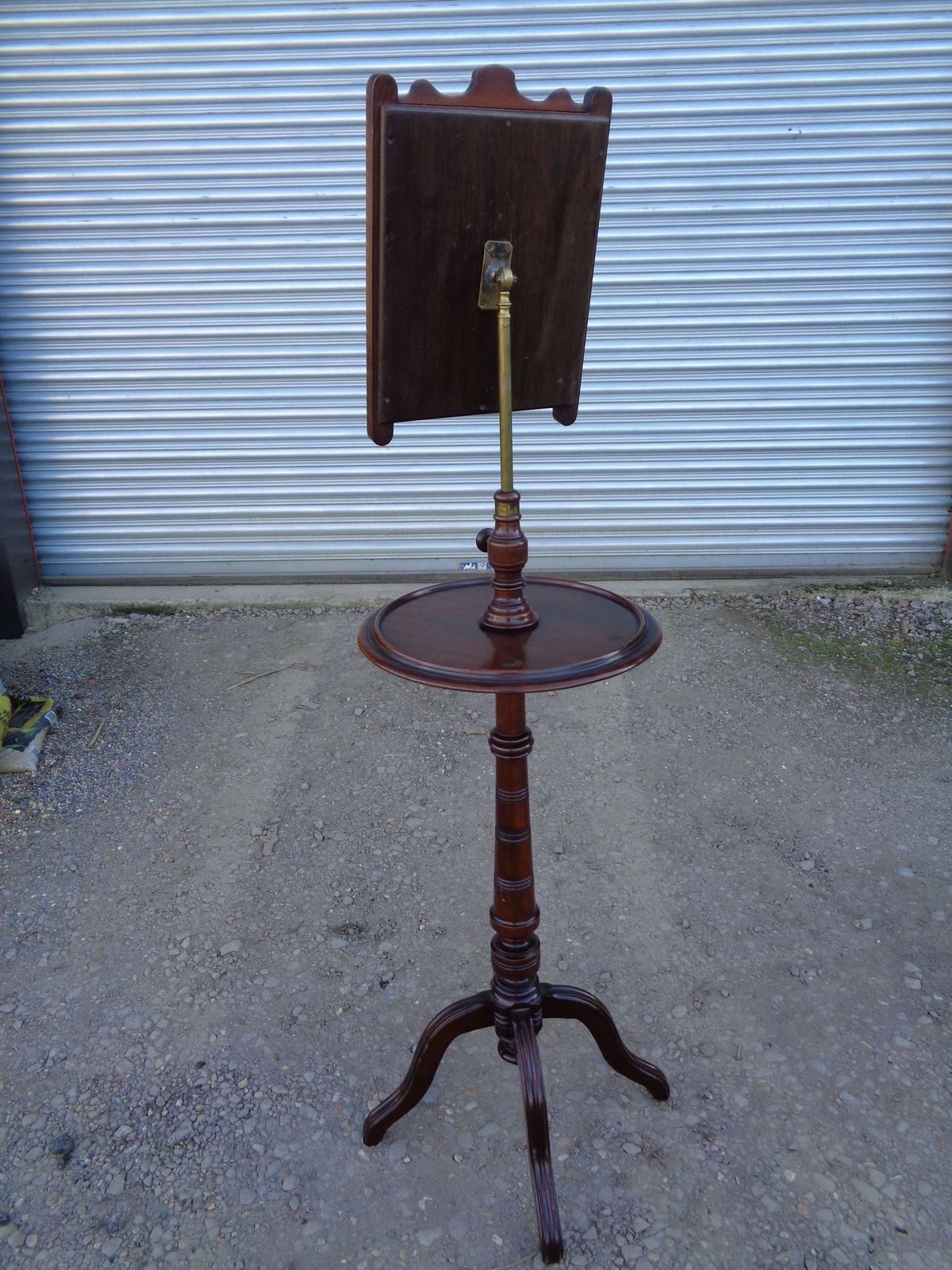 Edwardian Mahogany Gentleman's Shaving Stand   Adjustable Height photo furniture