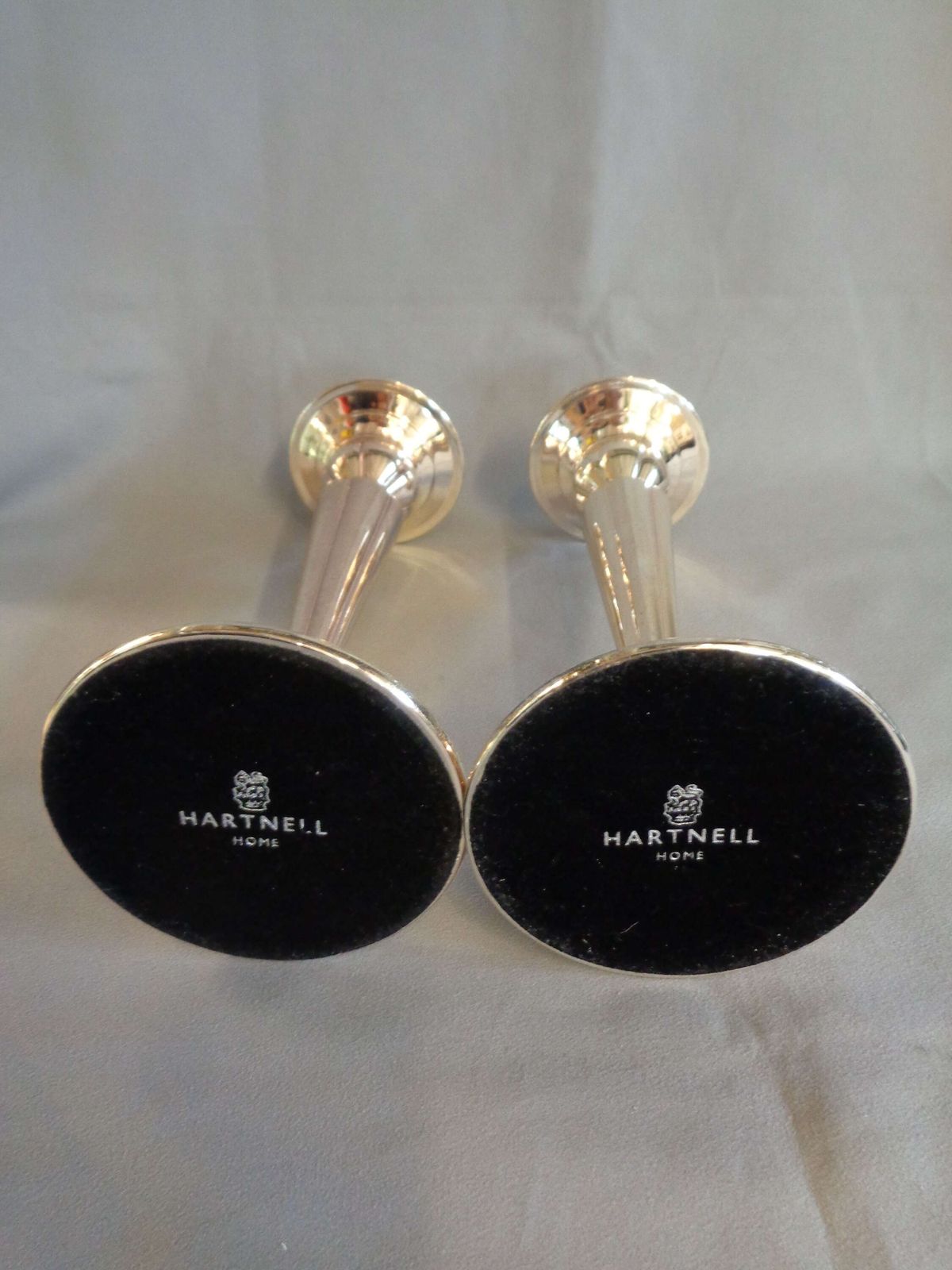 Pair 'Hartnell Home' Silver Plated Candlesticks photo Home Decor