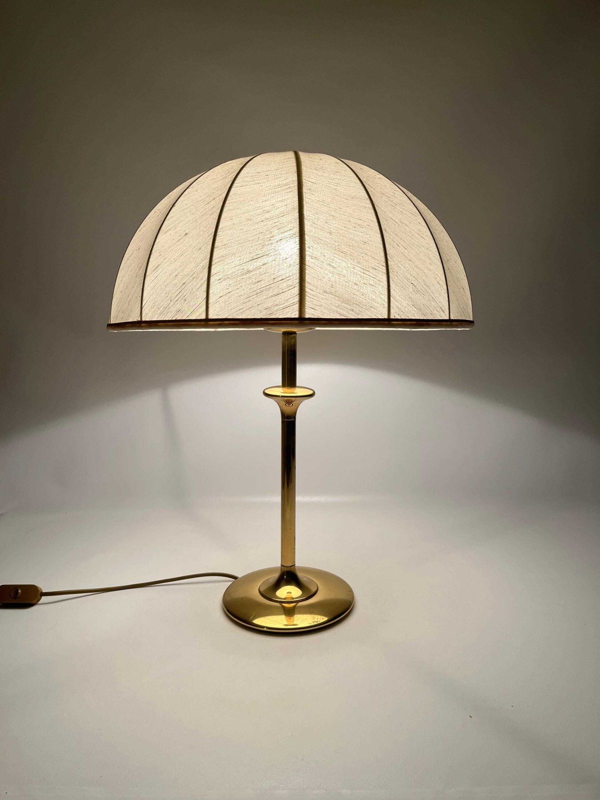 Stunning Large Mid Century Mushroom Cocoon Desk Lamp By Hustadt Germany 1960 photo vintage