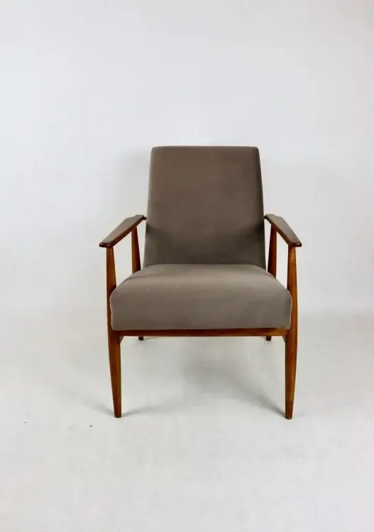 Lis Armchair, 1970s Chocolate Light Brown Velvet Jade photo furniture