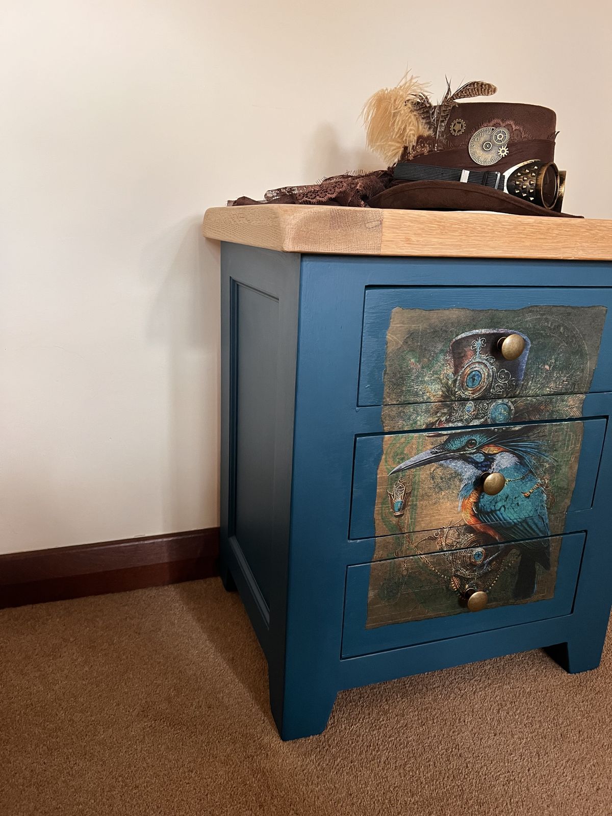 Teal Steampunk Drawers photo for sale