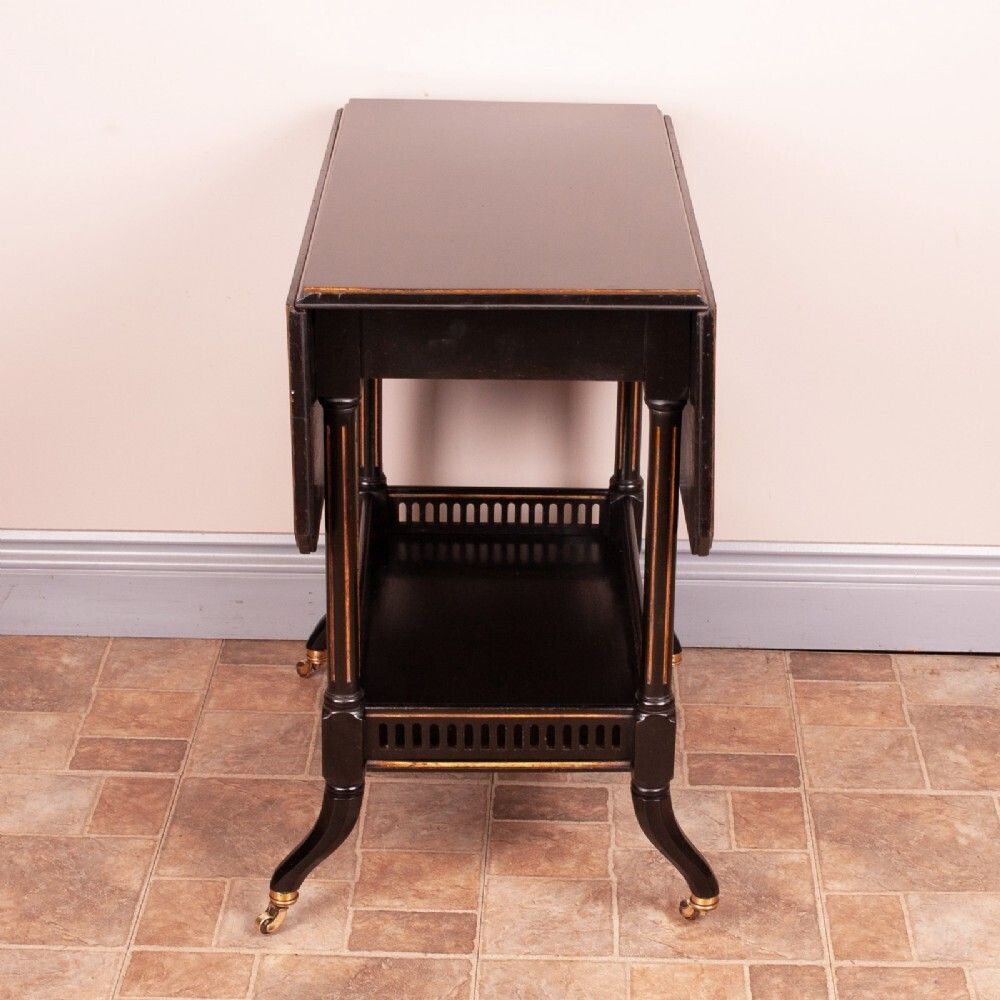 Victorian Aesthetic Movement Ebonised Sutherland Table By Jenks & Woods photo 590.0