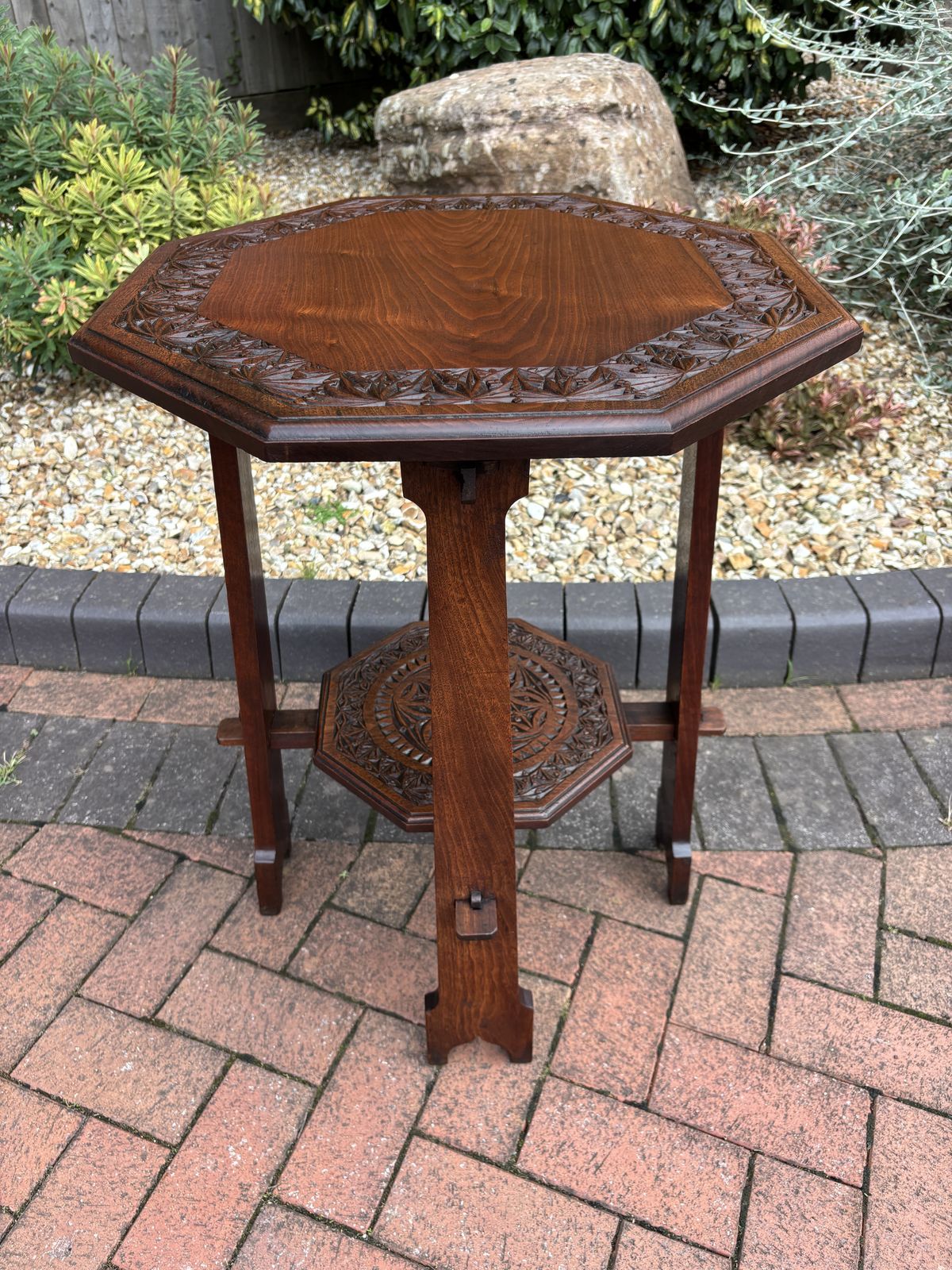 Arts & Crafts Walnut Pegged Table photo 775.0