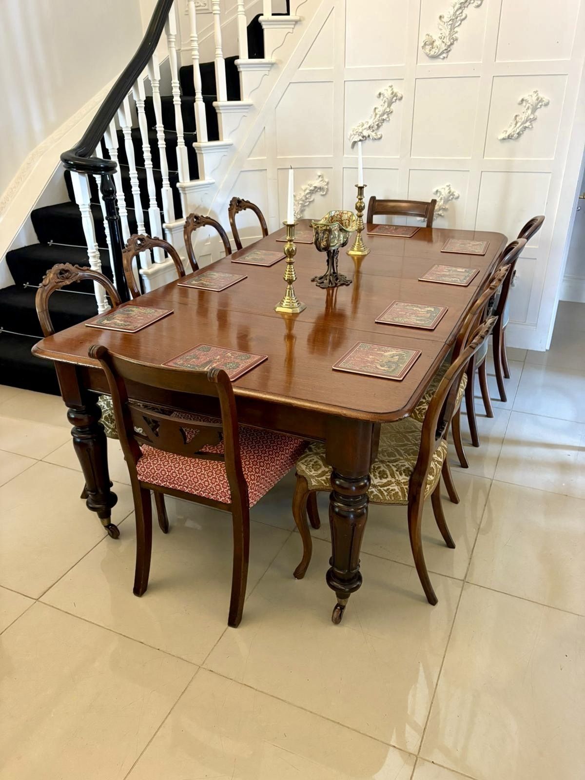 Antique 19th Century Quality Mahogany 10 Seater Extending Dining Table photo 3685.0