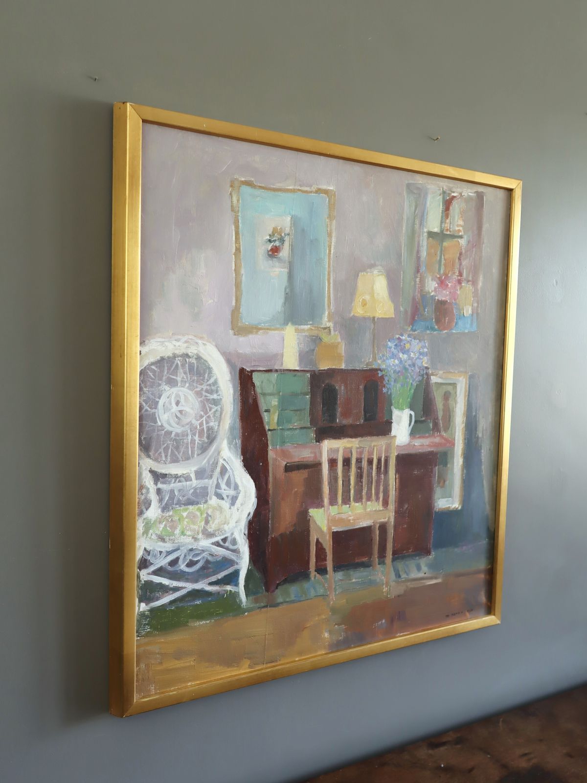 Interior With Desk, Oil Painting photo 545.0