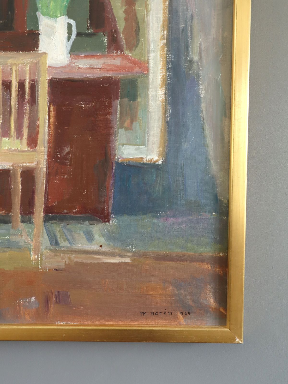 Interior With Desk, Oil Painting photo vinterior