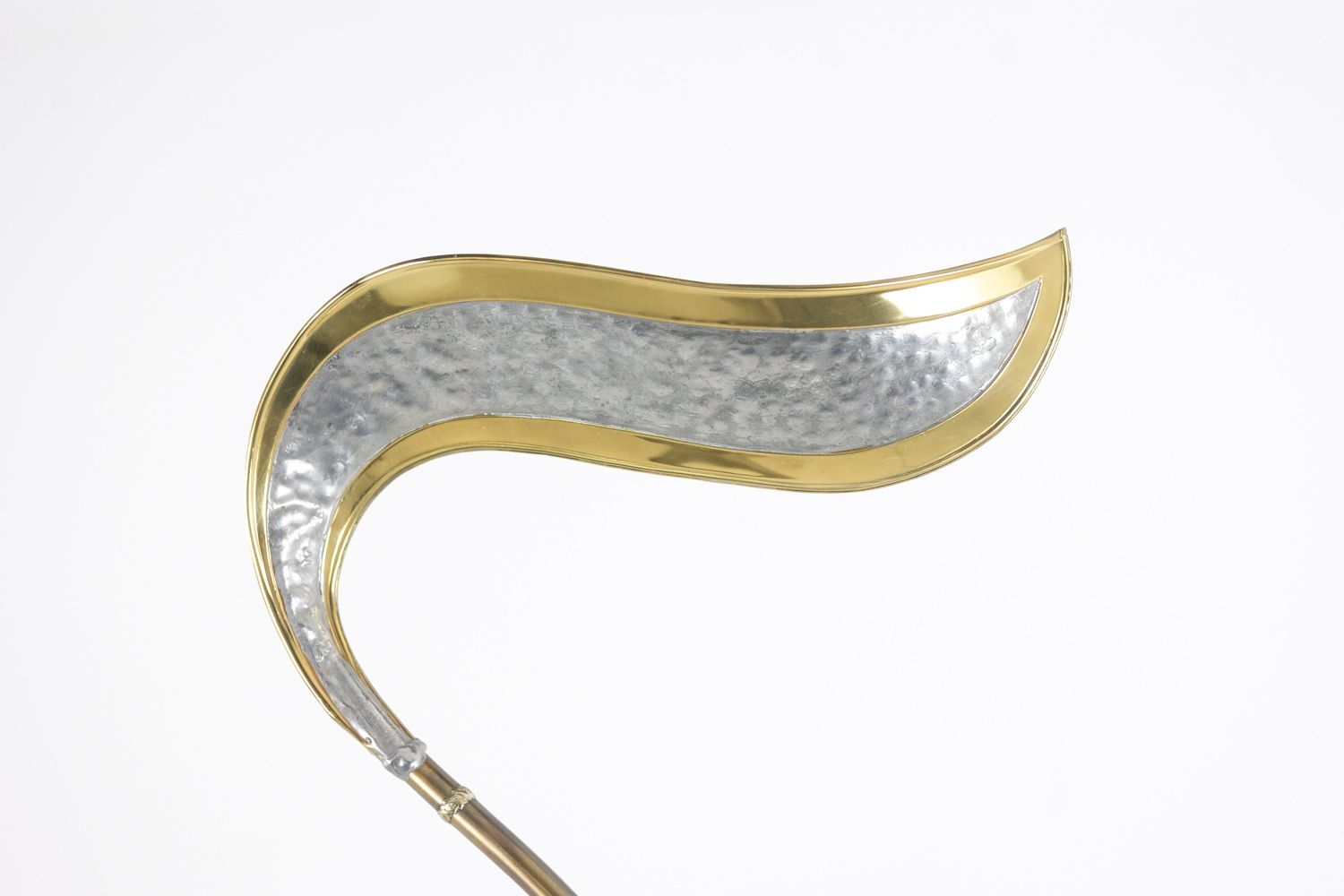 Maison Honoré. Golden Brass Floor Lamp. Circa 1970. photo furniture