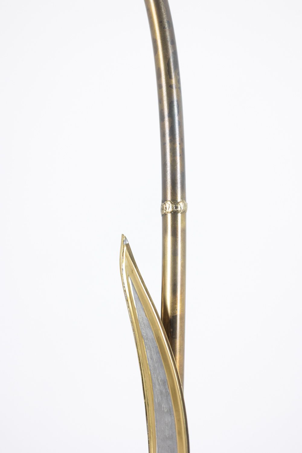 Maison Honoré. Golden Brass Floor Lamp. Circa 1970. photo 2600.0