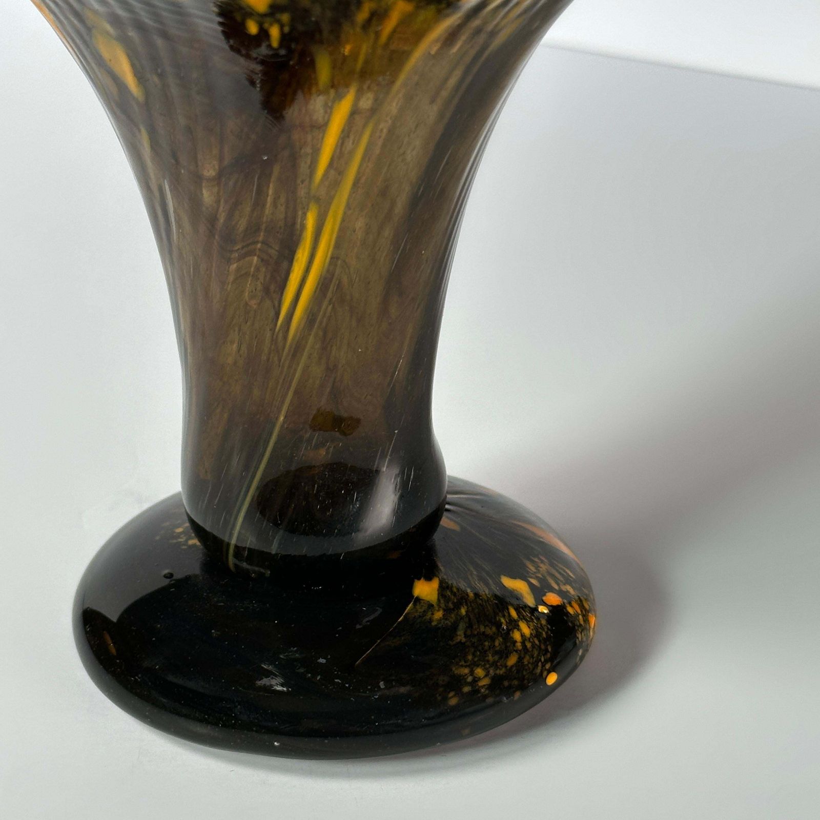 Murano Glass Freeform Vase In Brown And Orange By Sandro Frattin, Italy, 1980s photo Home Decor