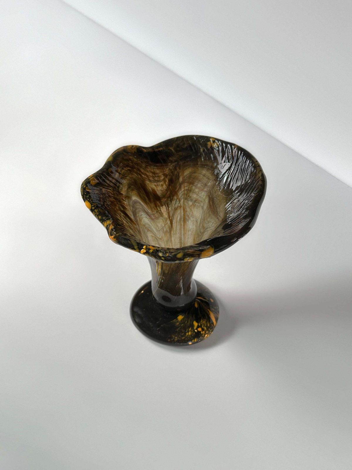 Murano Glass Freeform Vase In Brown And Orange By Sandro Frattin, Italy, 1980s photo 450.0