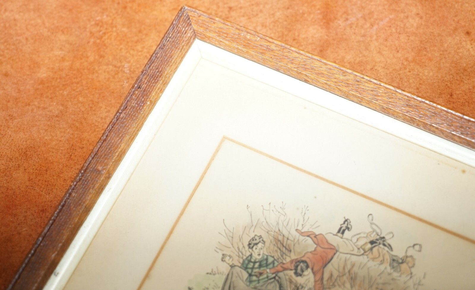Pair Of 1894 Watercolour Paintings By H Brock Univited Guest, A Lion In The Path photo vinterior