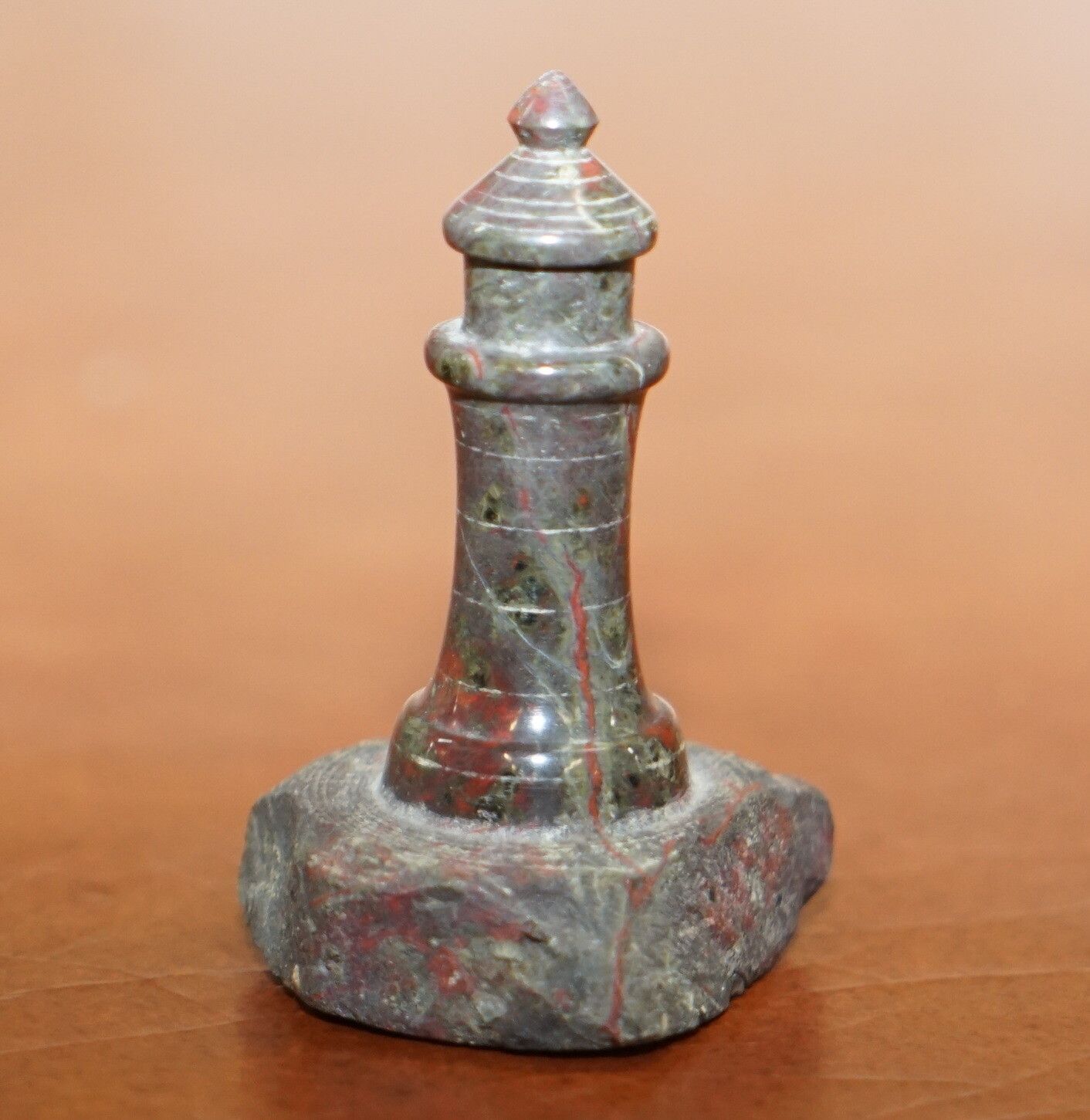 600.0 Lovely Collection Of Four Antique Small Solid Marble Statues Of Lighthouses photo