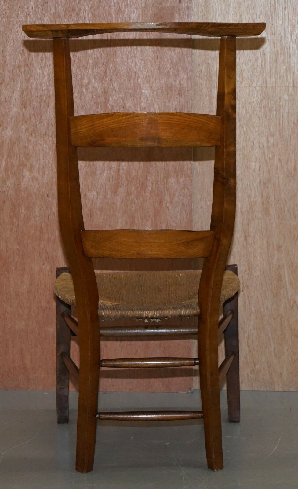 Pair Of Circa 1840 Hand Carved Prie Dieu High Back Prayer Chairs Original Bases photo vintage