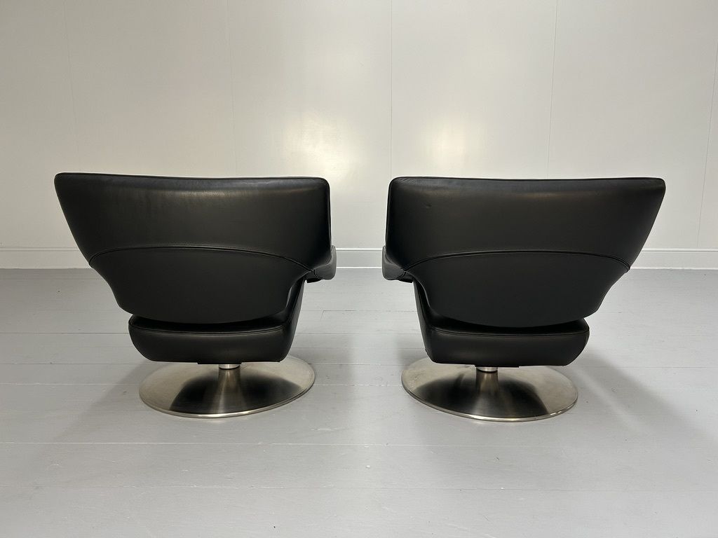 Pair Of De Sede Ds255/01 Armchairs – In Black Leather photo for sale