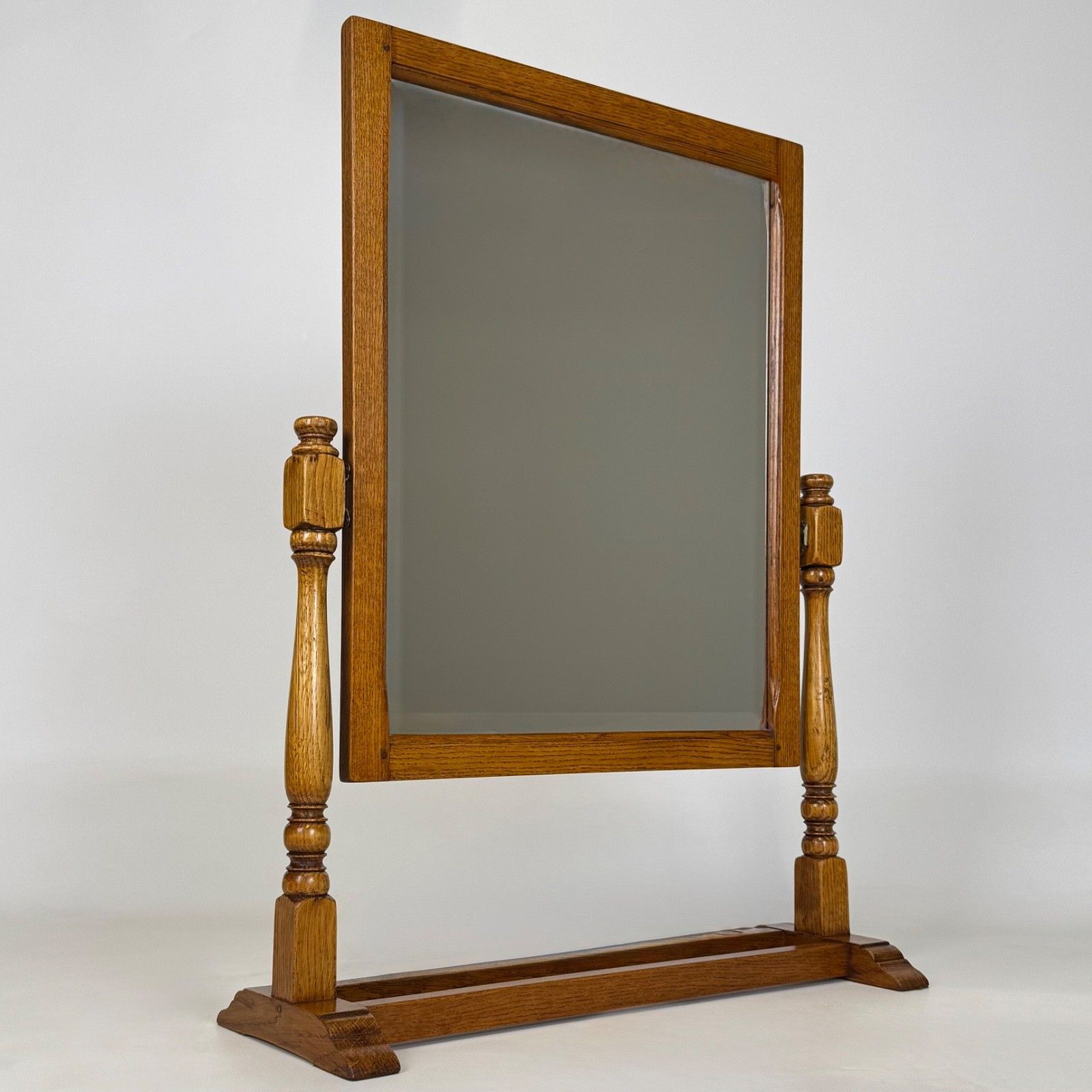 Vintage 20th Century Good Quality Small Oak Dressing Mirror