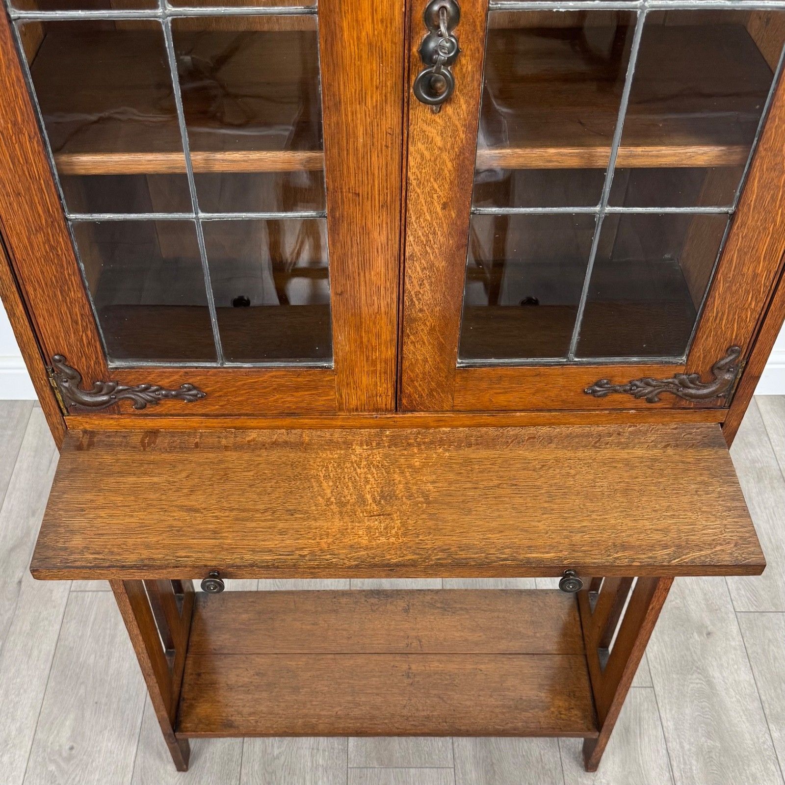 Furniture Antique 20th Century Fine Quality Art & Crafts Display Cabinet photo