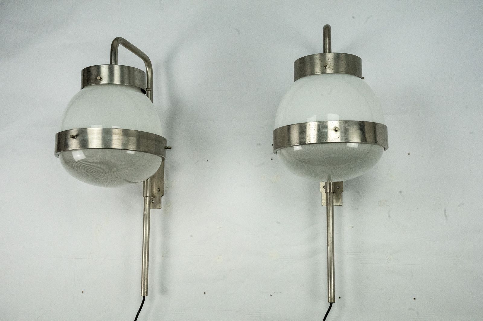 Pair Of Delta Wall Lamps By Sergio Mazza For Artemide. Italy 1960s photo furniture