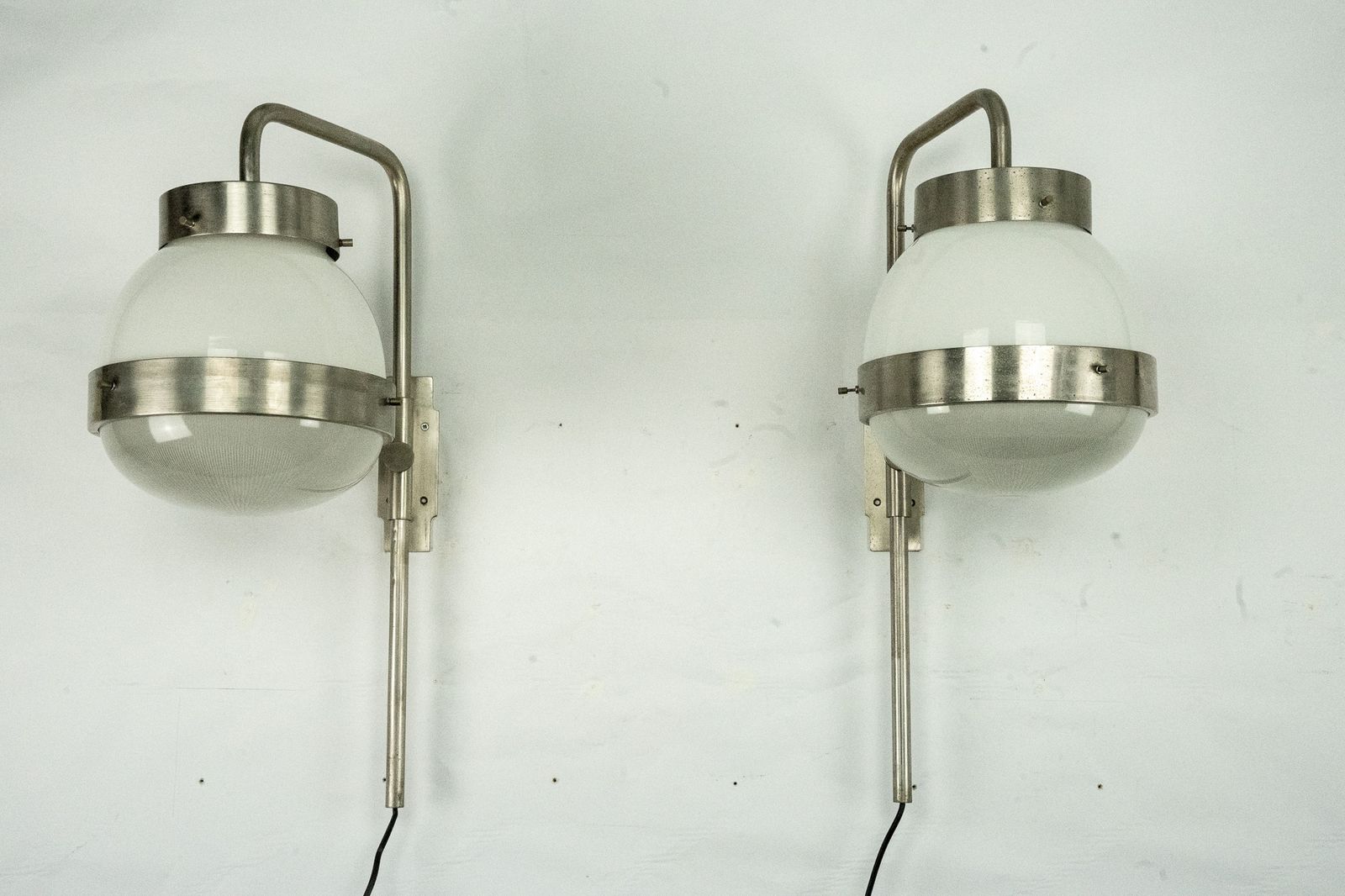 Pair Of Delta Wall Lamps By Sergio Mazza For Artemide. Italy 1960s photo vintage