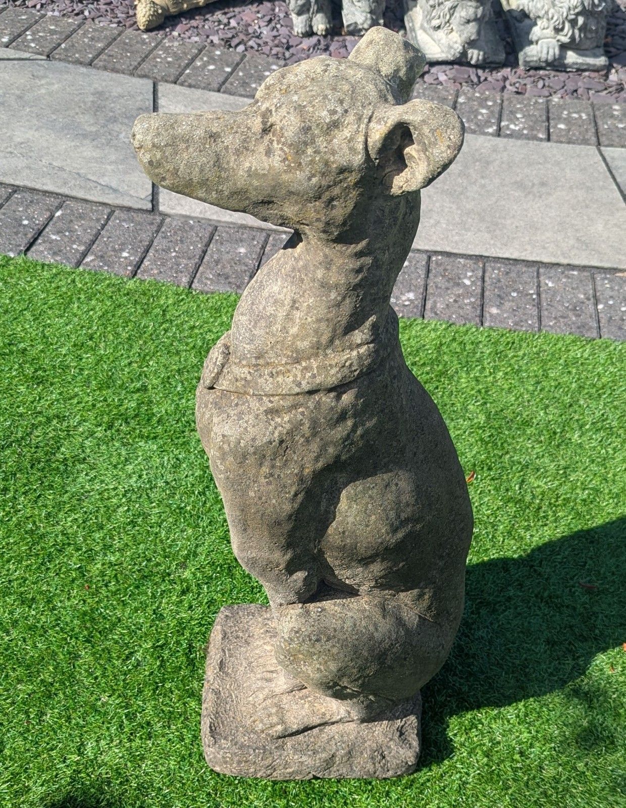 387.0 19th Centuary Style Vintage Stone Italian Hounds (Delivery Available 0095. photo