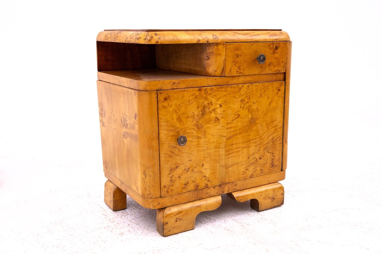 Pair Of Bedside Tables, Poland, 1930s. After Renovation. photo vintage