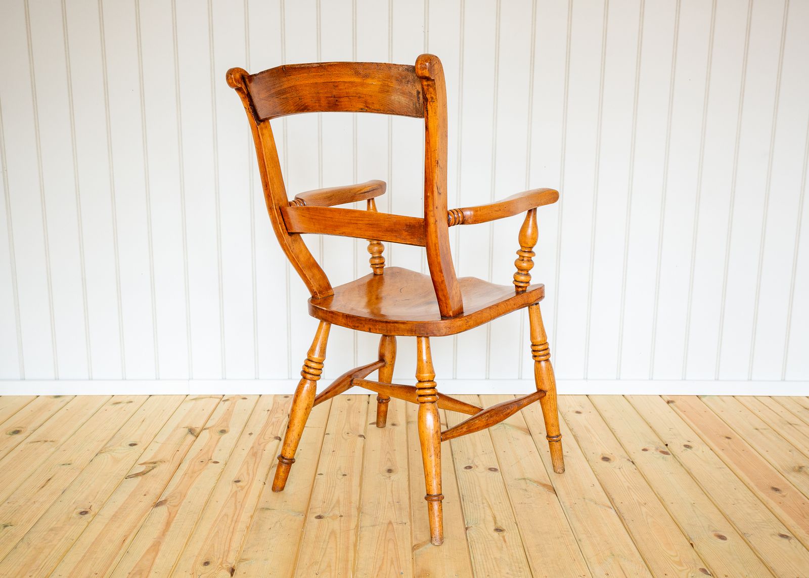 Antique Blonde Windsor Chair Satin Birch Country Bar Back Oxford Armchair 1850 Farmhouse Country House Victoria.N photo buy