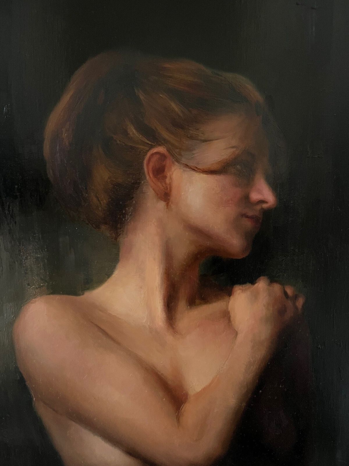 Large Original Contemporary Oil Painting By Renowned Artist Michael Van Zeyl (American)  Circa 2010's photo furniture