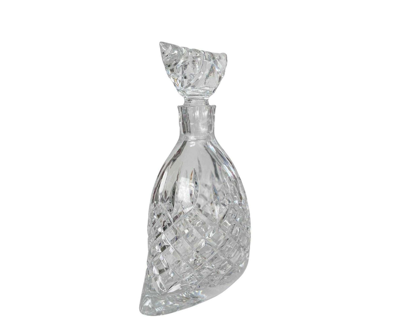Vintage Crystal Decanter | Bell Shaped | Diamond Pattern photo 172.0