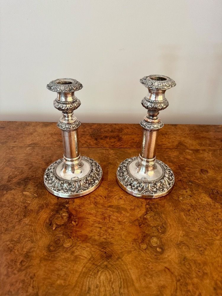 Magnificent Quality Pair Of Georgian Telescopic Candlesticks photo 485.0