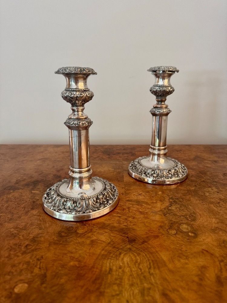 Magnificent Quality Pair Of Georgian Telescopic Candlesticks photo buy