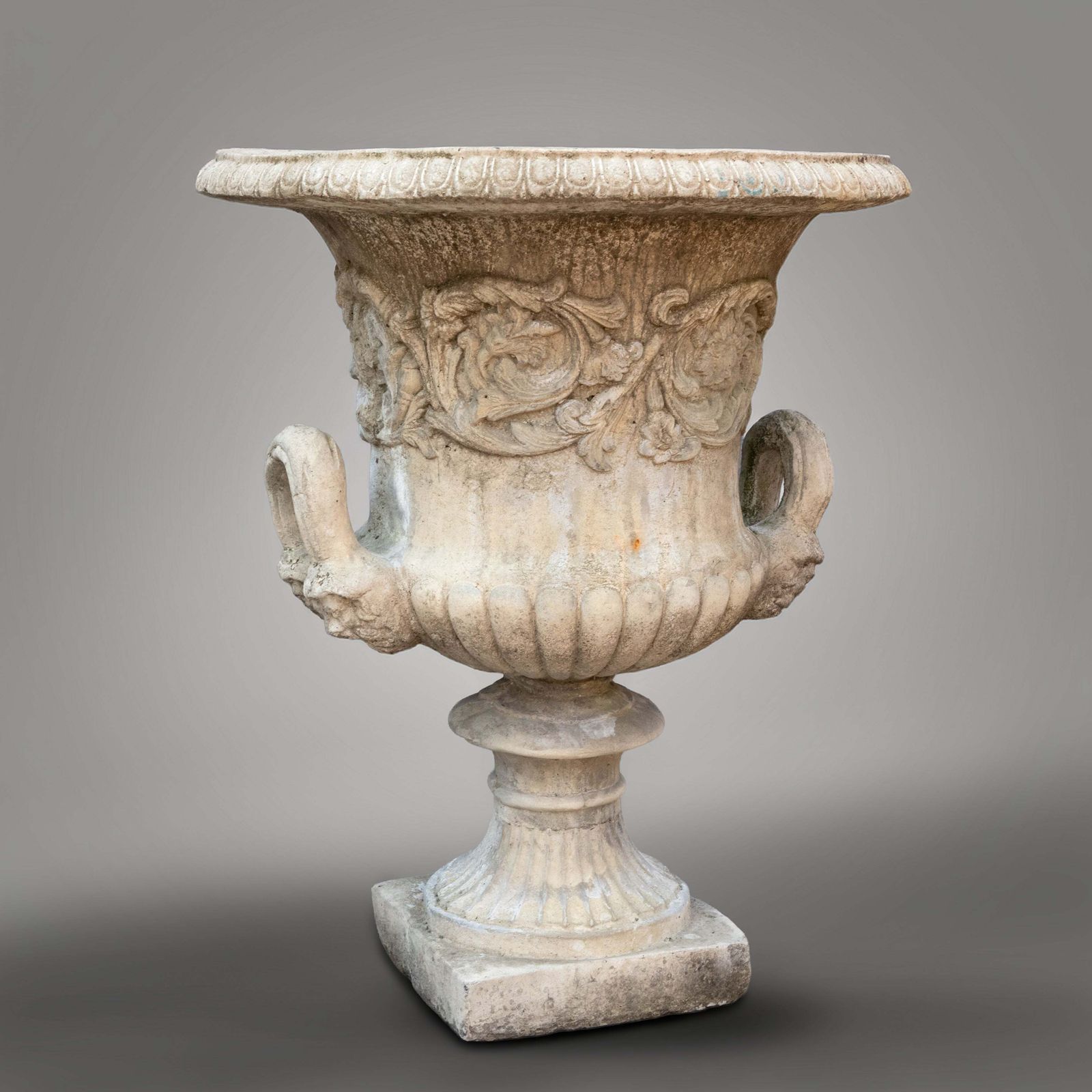 Antique Stoneware Ornate Urn, 1800s