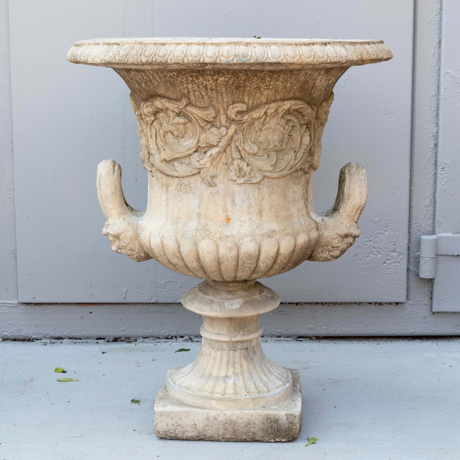 Antique Stoneware Ornate Urn, 1800s photo furniture