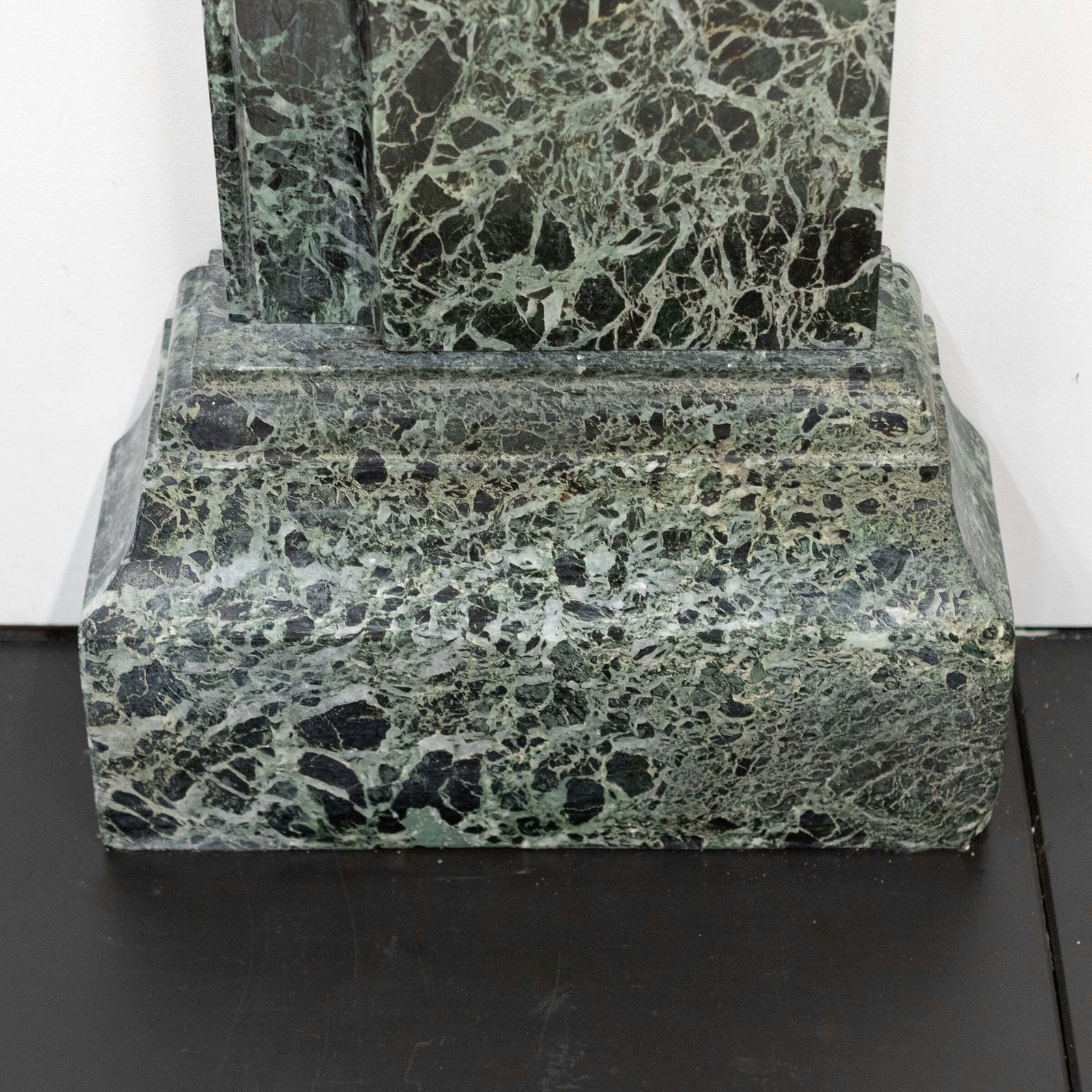 photo vintage Large Green Verde Marble Fireplace Surround