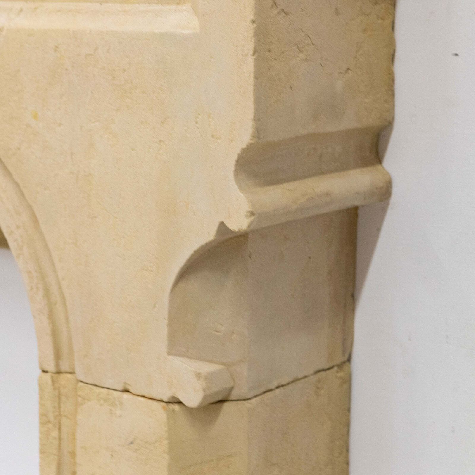 Antique English Stone Gothic Revival Fireplace photo buy