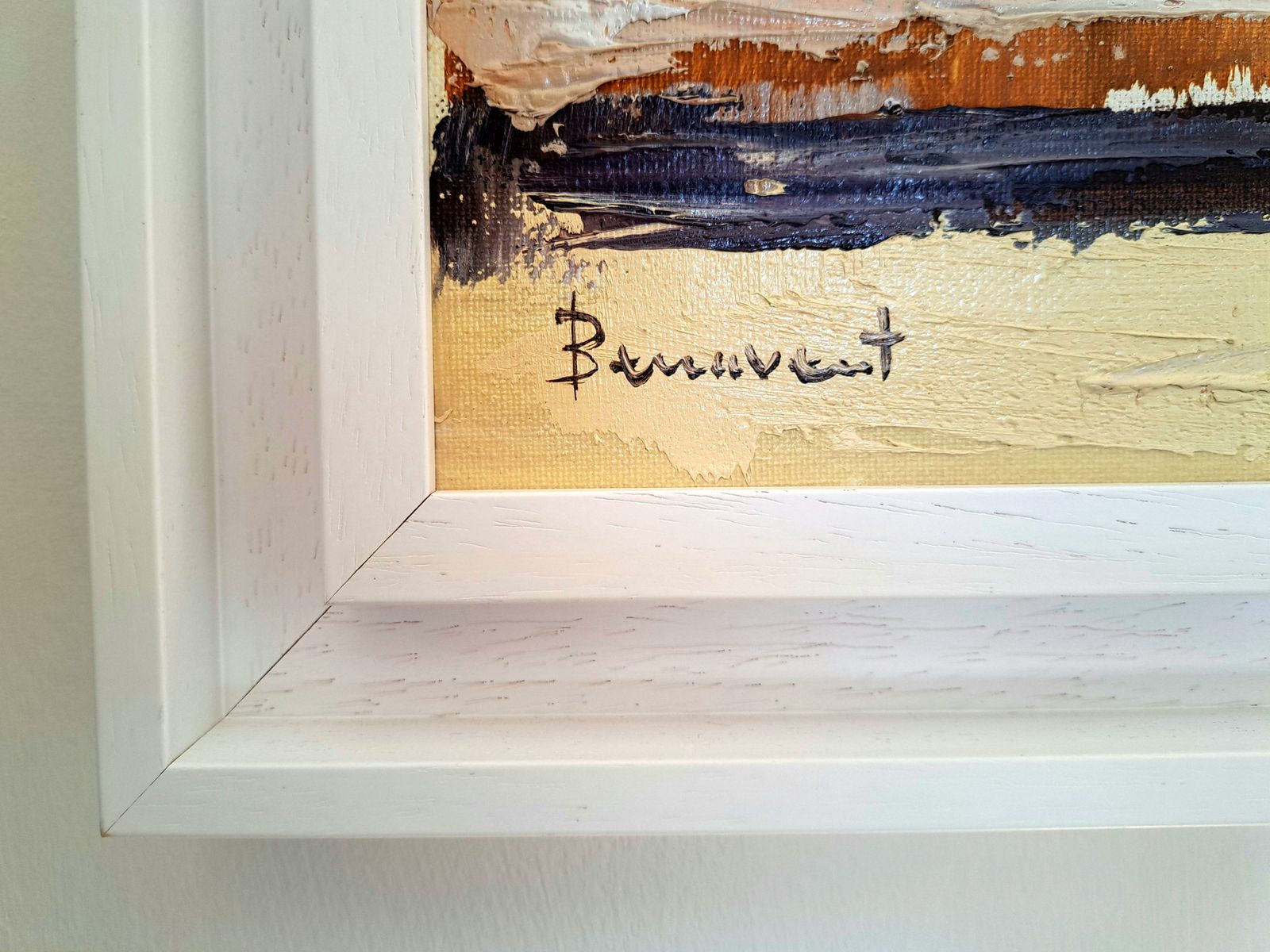 Oil Painting Of An Abstract Landscape | Custom Frame | 20th Century photo for sale