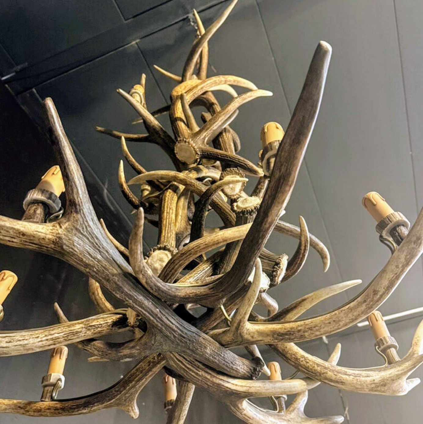 Rustic Antler Chandelier Delivery Available 0091. photo for sale