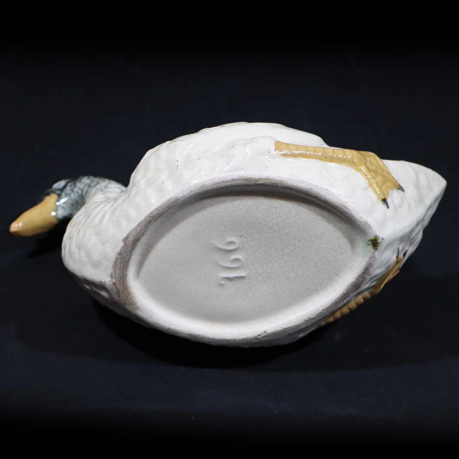 photo for sale Antique Swan Jardiniere Majolica Flower Plant Pot