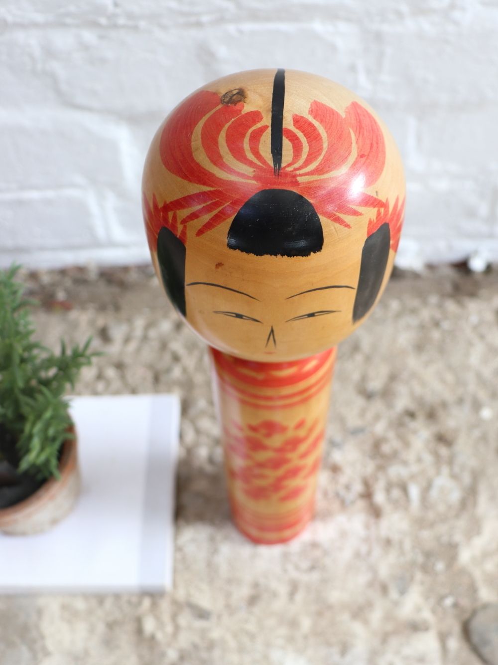Medium Traditional Japanese Kokeshi Doll photo Home Decor