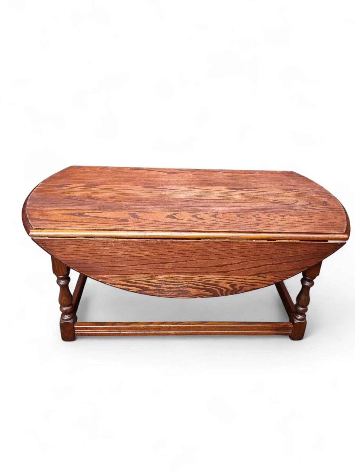 photo for sale Vintage Oak Drop Leaf Coffee Table / Old Charm Wood Brothers / C.1970s