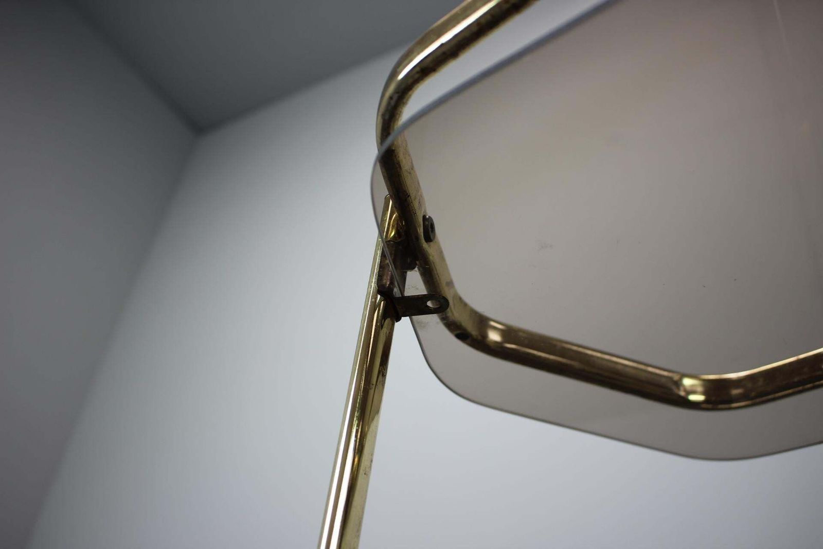 Mid Century Brass And Smoked Glass Tea Table, 1970s, Germany photo buy