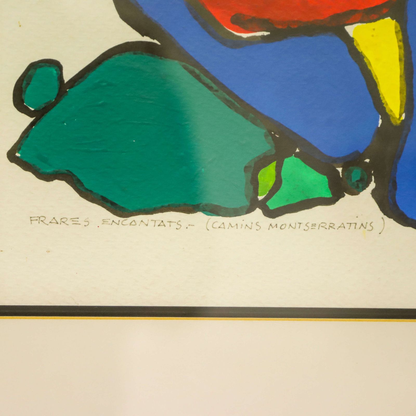 Pair Of Contemporary Spanish Paintings In The Style Of Joan Miro photo vinterior