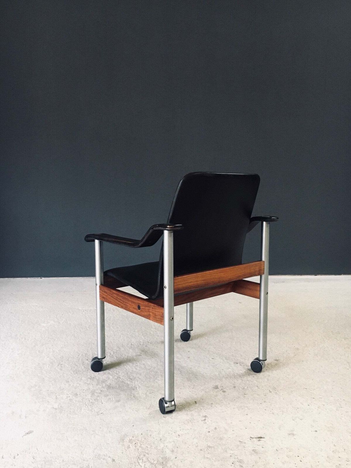 Mid Century Modern Scandinavische Design Bureaustoel Van Dyrlund, Denemarken, Ca. Jaren 1960 photo buy